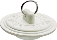 Plumb Pak Duo Fit Series PP820-3 Drain Stopper, Rubber, White, For: 1 to