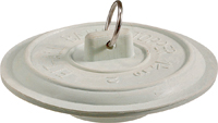 Plumb Pak PP820-4 Tub Stopper with Ring, Rubber, White, For: Laundry and