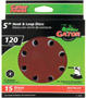 Gator 4141 Sanding Disc; 5 in Dia; 120 Grit; Fine; Aluminum Oxide Abrasive;