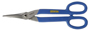 IRWIN 23012 Tinner Snip, 2-3/4 in Length of Cut, Steel Blade, Blue Handle,