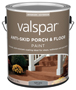 Valspar 024.0082030.007 Porch and Floor Paint, Light Gray, 1 gal