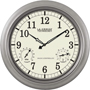 La Crosse WT-3181PL-Q Wall Clock; Round; Analog; Plastic Frame; Pewter Frame