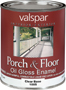 Valspar 1005 Multi-Purpose Porch and Floor Enamel Paint; Clear; Gloss; 1 qt