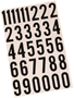 HY-KO MM-7N Packaged Number Set, 1-3/4 in H Character, Black Character,