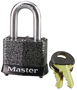 Master Lock 380D Keyed Padlock, 1-9/16 in W Body, 1-1/8 in H Shackle, Steel