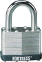 Master Lock 1803Q Keyed Padlock, 1-1/2 in W x 2 in H Body, 7/8 in H Shackle,