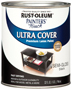 RUST-OLEUM PAINTER'S Touch 1974730 Brush-On Paint, Semi-Gloss, Black, 0.5 pt