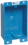 Carlon B108R-UPC Outlet Box, 1 -Gang, PVC, Blue