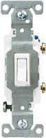 Eaton Wiring Devices C1301-7LTW Toggle Switch, 15 A, 120 V, Polycarbonate