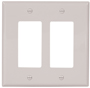 Eaton Wiring Devices PJ262W Wallplate, 4-1/2 in L, 4.56 in W, 2 -Gang,