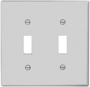 Eaton Wiring Devices 5139W-BOX Wallplate, 4-1/2 in L, 4.56 in W, 2 -Gang,