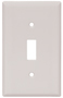 Eaton Wiring Devices 5134W Wallplate, 4-1/2 in L, 2-3/4 in W, 1 -Gang,