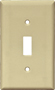 EATON 5134V Standard-Size Wallplate, 1-Gang, Nylon, Ivory