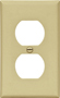 EATON 5132V Standard-Size Wallplate, 1-Gang, Nylon, Ivory