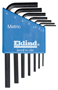 Eklind 10507 Hex Key Set, 7-Piece, Steel, Black