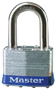 Master Lock 5UPLF Padlock, 2 in W Body, 1-1/2 in H Shackle, Steel