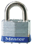 Master Lock 5UP Padlock, 2 in W Body, 1 in H Shackle, Steel