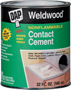 WELDWOOD 25332 Contact Cement, Liquid, Slight, White, 1 qt Can