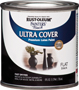 RUST-OLEUM PAINTER'S Touch 1976730 Brush-On Paint, Flat, Black, 0.5 pt Can