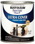 RUST-OLEUM PAINTER'S Touch 1976502 Brush-On Paint, Flat, Black, 1 qt Can