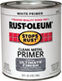 RUST-OLEUM STOPS RUST 7780502 Clean Metal Primer, Flat, White, 1 qt