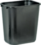 Rubbermaid FG295600BLA Waste Basket, 28 qt Capacity, Resin, Black