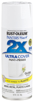 RUST-OLEUM PAINTER'S Touch 249090 Gloss Spray Paint, Gloss, White, 12 oz,