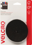 VELCRO Brand 90086 Fastener, 3/4 in W, 5 ft L, Nylon, Black, 5 lb, Rubber