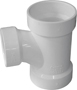 IPEX 192134 Sanitary Pipe Tee, 4 x 2 in, Hub, PVC, White, SCH 40 Schedule