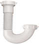 Plumb Pak PP812-50 J-Bend, 1-1/2, 1/2 x 1-1/4 in, Slip, Plastic, White