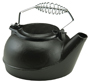 US STOVE TK-02 Tea Kettle, 3 qt Capacity, Spring-Loaded Handle, Iron, Black