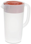 Rubbermaid 1777154 Pitcher; 2.25 qt Capacity; Plastic; Clear/Red