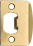 Kwikset 3437 3CP Latch Strike Plate, 2-1/4 in L, 1-1/4 in W, Brass