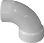 IPEX 192452L Pipe Elbow, 2 in, Spigot x Hub, 90 deg Angle, PVC, White, SCH