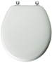 BEMIS 44CP-000 Toilet Seat; Round; Wood; White