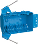 Carlon B344AB-UPC Outlet Box, 3 -Gang, PVC, Blue, Captive Nail, Bracket
