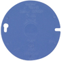 Carlon E460R-CAR Outlet Box Cover, 4 in Dia, Round, Plastic, Blue
