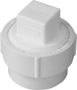 CANPLAS 193704AS Cleanout Body with Threaded Plug, 4 in, Spigot x FNPT, PVC,