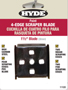 HYDE 11120 Scraper Blade, Four-Edge Blade, 1-1/2 in W Blade, HCS Blade