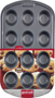 Goodcook 04031 Muffin Pan, Round Impressions, Steel, 12-Compartment,