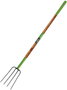 AMES 2826700 Manure Fork, Steel Tine, Wood Handle, 61 in L Handle