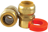 SharkBite 22441LF Push-Fit Water Heater Installation Kit, Brass