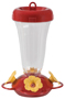 Perky-Pet 136TF Hummingbird Feeder, 16 oz Food, Nectar Food, 4-Port/Perch,