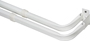 Kenney KN521 Curtain Rod; 2 in Dia; 28 to 48 in L; Steel; White
