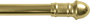 Kenney KN386/3 Cafe Rod; 7/16 in Dia; 28 to 48 in L; Brass