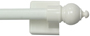 Kenney KN40344 Cafe Rod; 7/16 in Dia; 16 to 28 in L; Metal; White