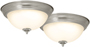 Boston Harbor 4200-LED- BN Flush Mount Ceiling Fixture, 120 V, 15 W, 2-Lamp,