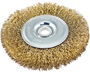 Vulcan 322551OR Wire Wheel Brush with Hole, 4 in Dia, 5/8 in Arbor Hole, 1/2