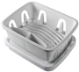 CAMCO 43511 Dish Drainer and Tray, Plastic, White, 11.69 in L, 9-1/2 in W,