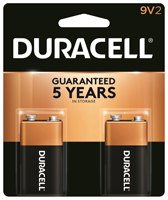 DURACELL MN1604B2Z Battery, 9 V Battery, Alkaline, Manganese Dioxide